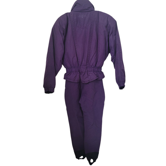 Obermeyer Snow‎ Suit Skiwear Purple Women Sz 10 Hayward Wool Blend Thick Stirrup - Picture 2 of 16